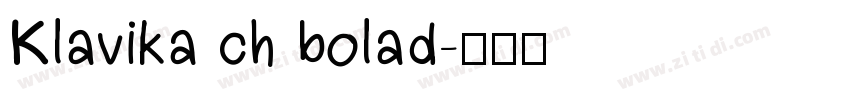 Klavika ch bolad字体转换